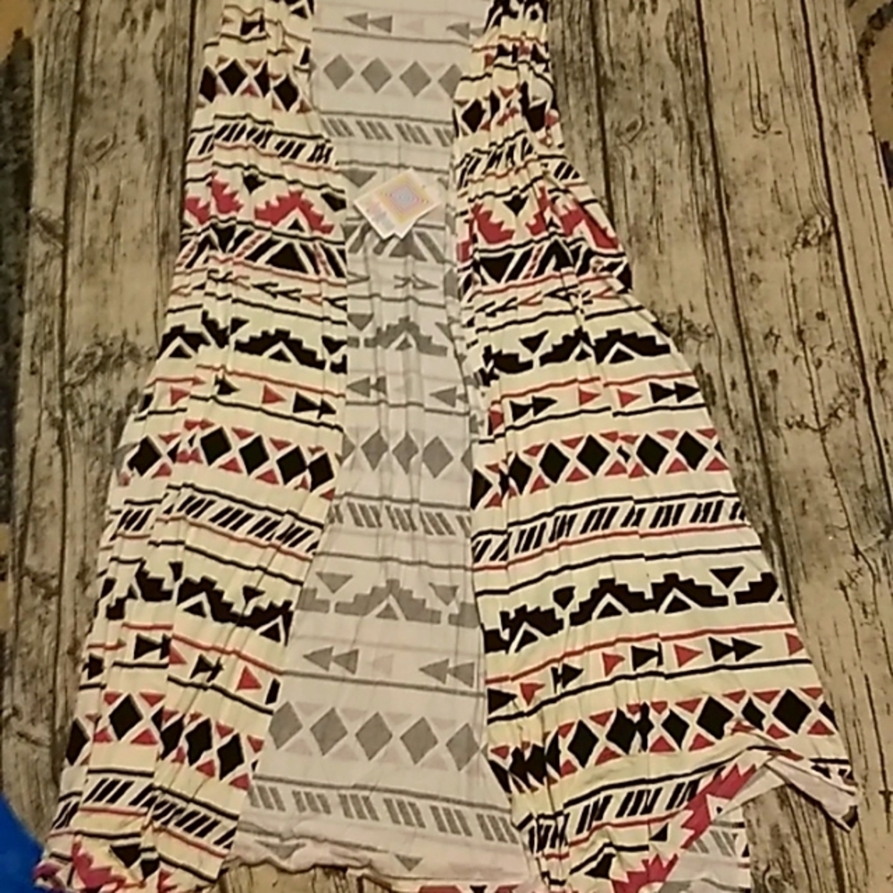 NWT LuLaRoe Joy cardigan long vest size XL pink black